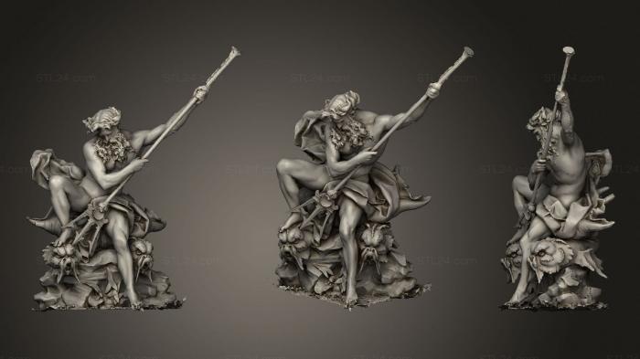 Статуи античные и исторические (Нептун, STKA_1662) 3D модель для ЧПУ станка